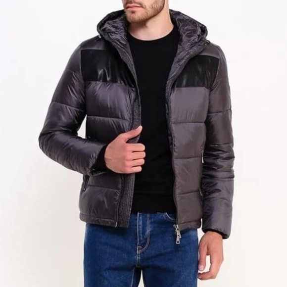 NEW GUESS BY MARCIANO BLK INSULATED PUFFER JACKET